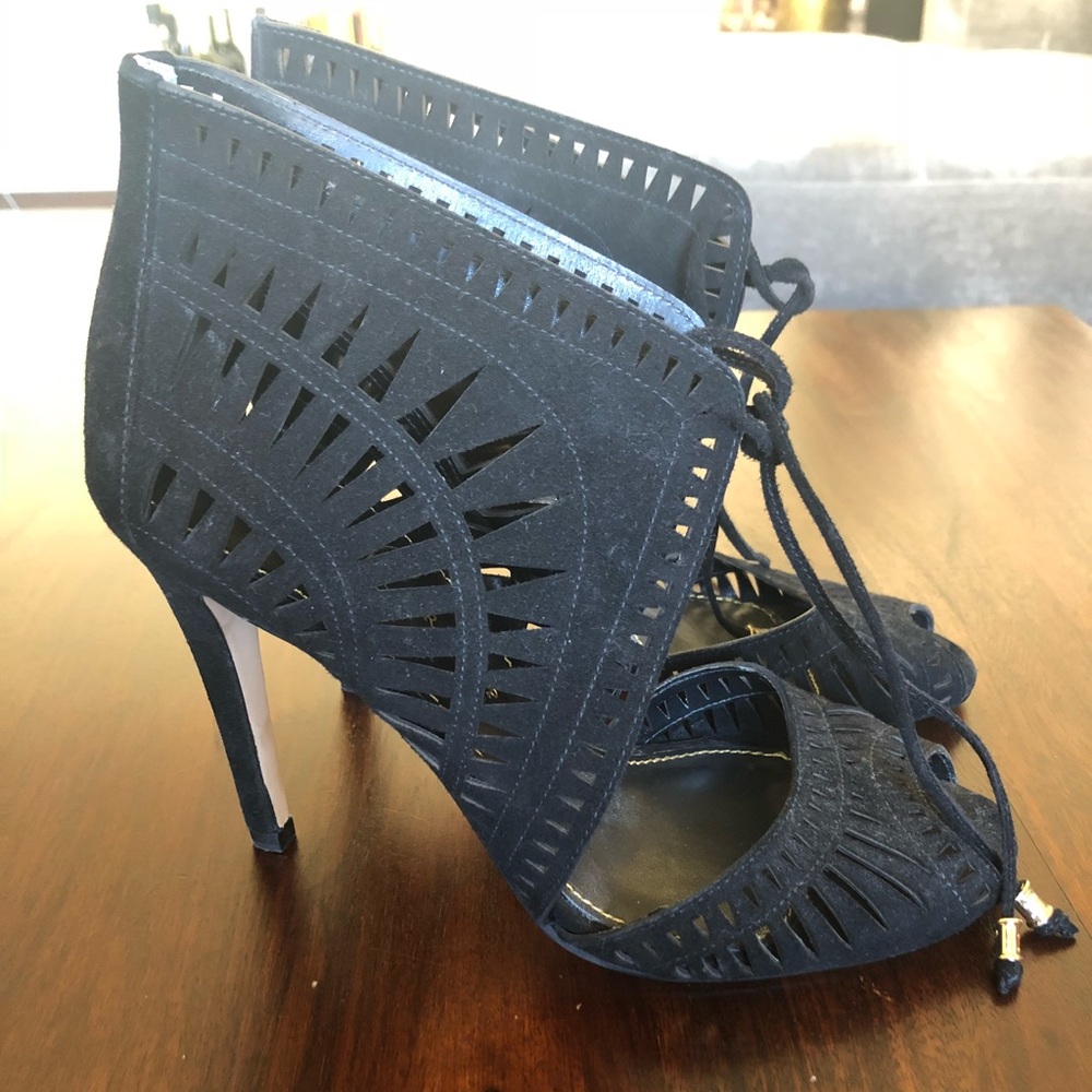 Ivanka Trump Suede Cutout Heels